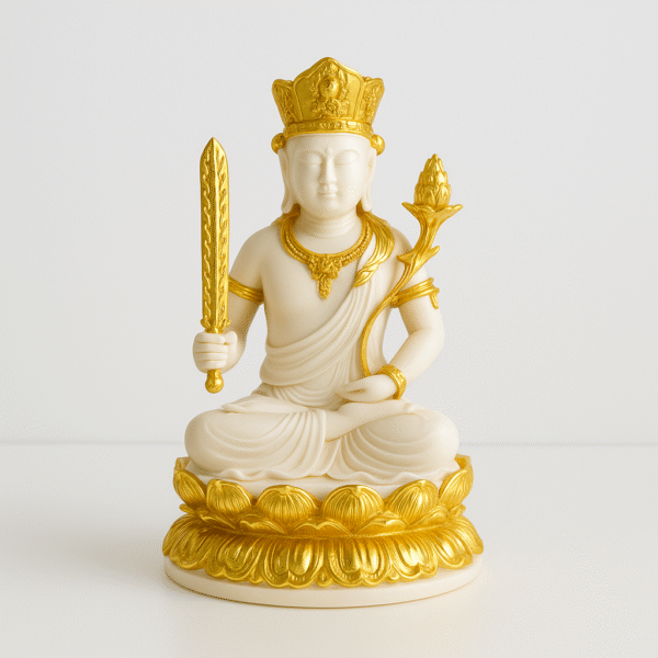 Hand-Carved Manjushri Bodhisattva (Sword of Wisdom)