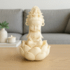Hand-Carved Baby Guanyin on Lotus (Ivory Edition)
