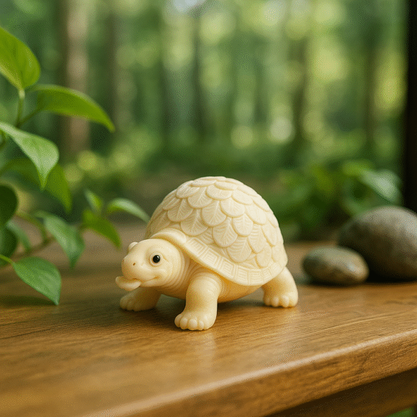 Fortune Turtle Figurine (Ivory Tone)