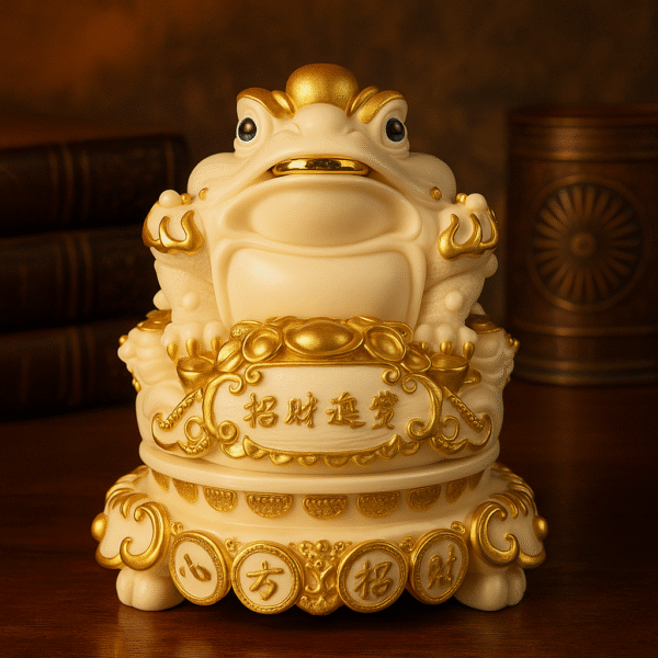 Hand-Carved Fortune Toad (Jin Chan)