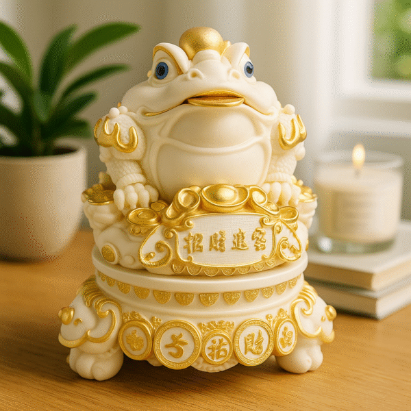 Hand-Carved Fortune Toad (Jin Chan)