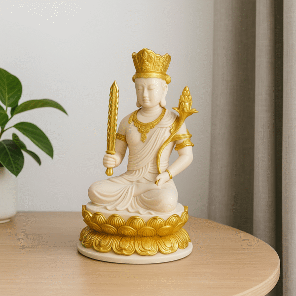 Hand-Carved Manjushri Bodhisattva (Sword of Wisdom)