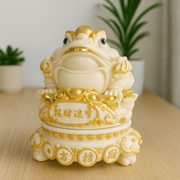 Hand-Carved Fortune Toad (Jin Chan)