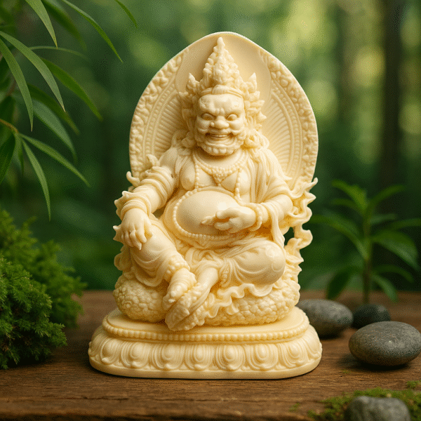 998697c9-6bea-43e3-8bfd-822ee7ec9be5 Hand-Carved Dzambhala – Tibetan Wealth Deity (Ivory Edition)