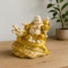Hand-Carved Laughing Buddha on Dragon