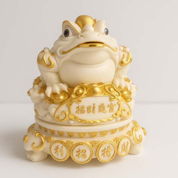 Hand-Carved Fortune Toad (Jin Chan)